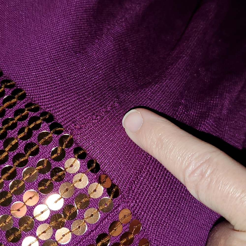 Bebe sequins metallic long dress S - Picture 5 of 7